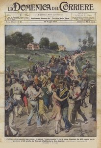 400組のカップルが演じた最新のアメリカの祭典、クロスカントリーダンス？ 作： Achille Beltrame