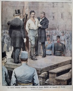 チェーザレ・バッティスティ (1875-1916) の殉教 7 月 12 日 作： Achille Beltrame