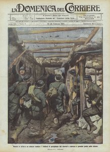 敵の攻撃が迫ると、援軍が避難所から急いで急いで塹壕の場所に移動します