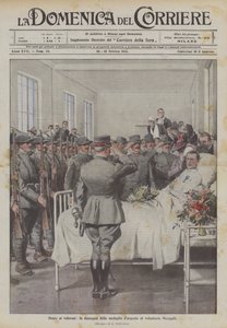 勇敢な人への名誉、ボランティアMeregalliへの銀メダルの配達 作： Achille Beltrame