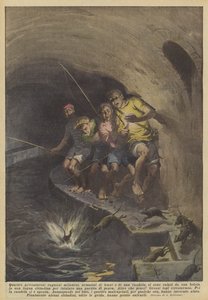 釣り糸とキャンドルで武装した4人の冒険的なミラネーゼの男の子が1人から落ちましたか？