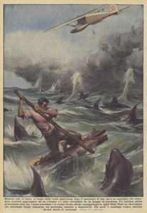 船が難破した後、アメリカの海岸を離れて、海に一人にされましたか？
