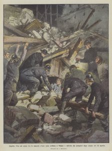 ミラノで倒壊した家の瓦礫の中に遺体を残して生き埋め、5時間の苦痛の後に消防士によって救われた