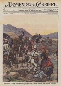 アルバニアの深刻な状況、反乱軍の勝利の前、山岳地帯の人々、そしてそこからの人々？ 作： Achille Beltrame