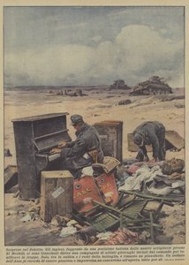 砂漠での驚き（カラーリトグラフ） 作： Achille Beltrame