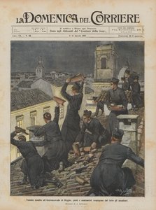 レッジョの大司教座への攻撃の試み、司祭と神学生が屋根から攻撃者を撃退