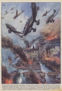 英国バイタルセンターのコベントリ化（カラーリトグラフ） 作： Achille Beltrame