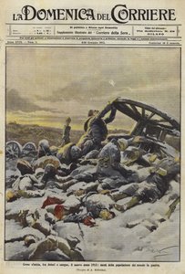 世界の人口の半分が戦争状態にある新年1915 作： Achille Beltrame