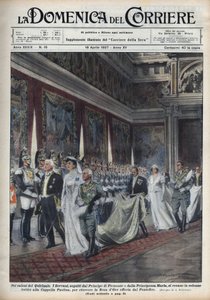 王室の夫婦、ヴィクトル・エマニュエル3世（Victor-Emmanuel）（Vittorio Emanuele III）（1869-1947）とモンテネグロのヘレネ夫人に続いて、ハンバート（Umberto）2世（Prince Humbert）とマリー・ジョゼ（Marie-Jose of Belgium, Maria Jose of Savoie）がパオリーナ礼拝堂（Paol 作： Achille Beltrame