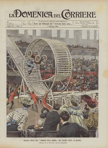 マドリッドのプライスシアターでの死の輪の悲劇的なリハーサル 作： Achille Beltrame