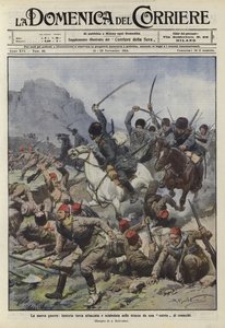 コサックの会社によって塹壕で攻撃されたトルコの歩兵 作： Achille Beltrame