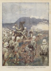 グレンコーの戦いのエピソード、トランスヴァールでイギリスのシモンズ将軍の陥落 作： Achille Beltrame