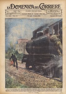 Milan-Erba-Assoラインでの英雄的な救出 作： Achille Beltrame