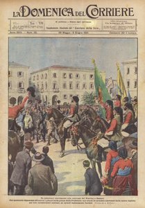 サッサリのツーリングキャラバンでの美しいレセプション 作： Achille Beltrame