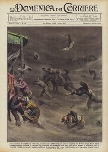 前例のない暴力の猛吹雪がアメリカのテキサスのいくつかの地域を襲いました 作： Achille Beltrame