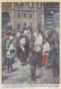 古代ローマの奇妙な伝統、動物の祝福、すべての側面から？ 作： Achille Beltrame