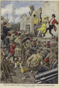 フランスの収容所でイギリス軍を楽しませているロンドンの劇場のさまざまなパフォーマー
