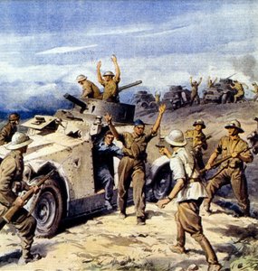 第二次世界大戦-1940年 1941年-北アフリカ作戦-イタリアのエジプト侵攻 作： Achille Beltrame