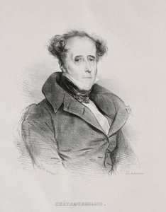 フランソワ・ルネ・オーギュスト・ヴィクトーム・ド・シャトーブリアン。 作： Achille Devéria