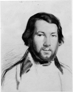 男性の肖像画 作： Achille Devéria