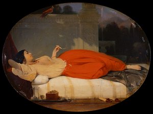 オダリスク 1830-35年頃（油彩・パネル） 作： Achille Devéria
