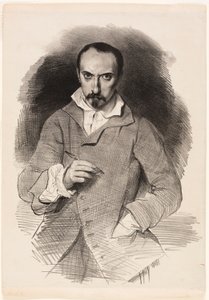自画像 作： Achille Devéria
