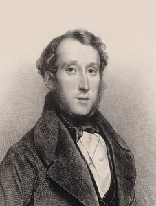 ピアニストで作曲家のジョージ・アレクサンダー・オズボーンの肖像 1806-1893, 1850. 作： Achille Devéria