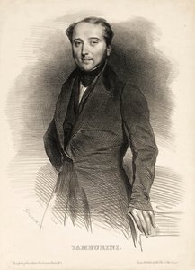 オペラ歌手アントニオ・タンブリーニの肖像 1800-1876, 作： Achille Devéria