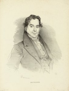 歌手で作曲家のジョゼッフォ・カトルフォの肖像 1771-1851, 1830. 作： Achille Devéria