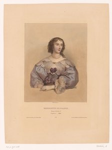 フランスのヘンリエッタ・マリアの肖像 Henriette de France, femme de Charles 1er (オブジェクトのタイトル) 有名な画家のモデル (シリーズ タイトル)