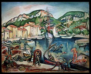 シオタの港（キャンバスに油彩） 作： Achille Emile Othon Friesz