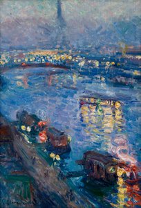 パリのセーヌ川 - グルネル橋 作： Achille Emile Othon Friesz