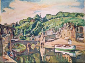 ディナンの眺め（キャンバスに油彩） 作： Achille Emile Othon Friesz