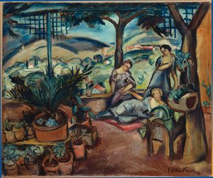 テラスの女たち（キャンバスに油彩） 作： Achille Emile Othon Friesz