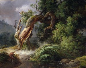 オークと葦、1816 作： Achille Etna Michallon