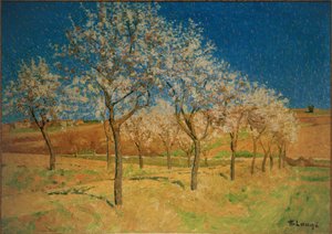 花木のある風景 作： Achille Lauge