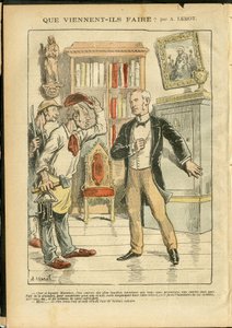 Achille Lemot (1846-1909)のイラスト（Le Pelerin, 04/02/06） - 彼らは何をしに来たのか？- 宗教 信仰 カトリック 政教分離 棚卸資産/棚卸資産の返還 作： Achille Lemot