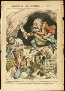 Achille Lemot (1846-1909)のイラスト（Le Pelerin, 07/01/06） - 次の他人 - 農業, 集団主義, 社会主義 - 労働者, 農民, 農民 - 鬼・食う・呑む, 動物化 作： Achille Lemot