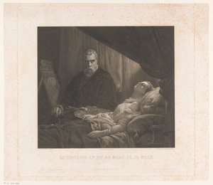 イル ティントレットは、死の床にいる娘を描いています。 Le Tintoret au lit de mort de sa fille (オブジェクトのタイトル)