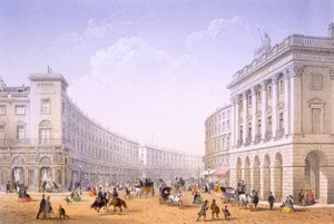 The Quadrant and Regent Street, London, 1862年。 作： Achille Louis Martinet