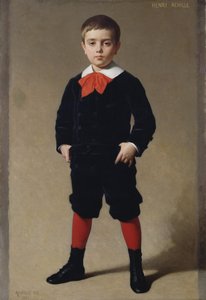 画家の息子アンリアキレの肖像、1881年 作： Achille Zo
