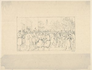 ボルチモアでの選挙、1862 年 11 月、南軍戦争のエッチング、1861 年から 63 年まで。 作： Adalbert John Volck