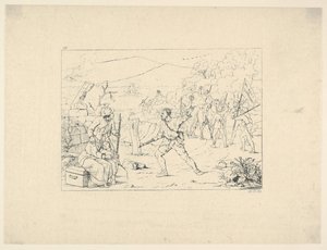 南軍戦争エッチングからのゲリラ バンドの形成、1861-63 年。 作： Adalbert John Volck