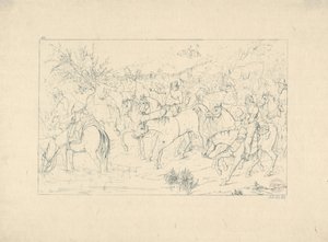 スチュアート将軍の南軍戦争エッチングからのペンシルバニアからの帰還、1861-63。 作： Adalbert John Volck