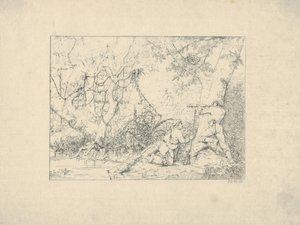 南軍戦争エッチングからのヴィックスバーグ運河、1861-63。 作： Adalbert John Volck