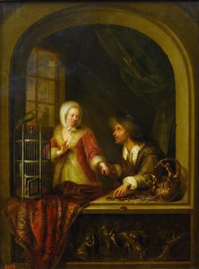 アダム・パー・ブラウン（1748-1827）の誘惑者。 キャンバスに油彩 作： Adam Braun