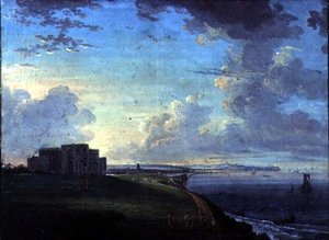 Highcliffe、クライストチャーチ近く、ドーセット、ビュート侯爵の座、東から 作： Adam Callander