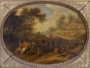 軍の護送船団 作： Adam Frans van der Meulen