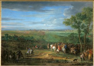 マーストリヒト前のキャンプに到着したルイ14世（1673年6月） ... 作： アダム・フランス・ファン・デル・ミューレン