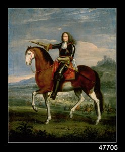 アンリデラトゥールドーベルニュの乗馬肖像（1611-75）元帥トゥレンヌ 作： Adam Frans van der Meulen